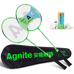 Agnite 安格耐特 F2100 羽毛球拍套装 对拍 赠3球+拍包