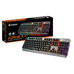 顺丰 技嘉AORUS K7机械键盘 樱桃轴RGB可编程有线键盘红轴cherry