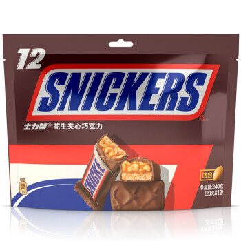 士力架 SNICKERS 士力架 花生夹心巧克力 240g