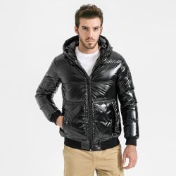 考拉工厂店 男式连帽面包服短款羽绒服