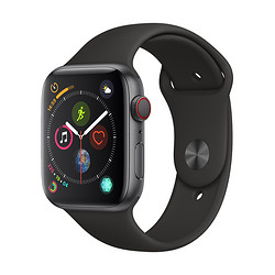 Apple 苹果 Apple Watch Series 4 智能手表（GPS+蜂窝网络、44mm、黑色运动表带）