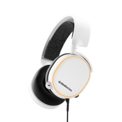 steelseries 赛睿 Arctis 寒冰 5 幻彩版 游戏耳机 白色 头戴式