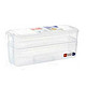 Quail 冰箱塑料保鲜盒 二合一加长型 31*12.5*8cm  *3件
