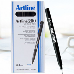 Artline 旗牌 彩色中性笔 0.4mm 黑色 12支/盒