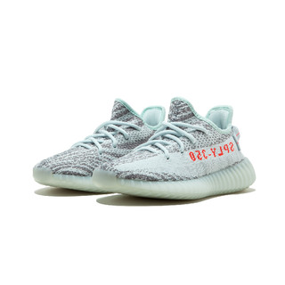 adidas ORIGINALS Yeezy Boost 350 V2 中性跑鞋 B37571 蓝色/绿色 36.5
