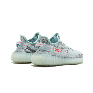 adidas ORIGINALS Yeezy Boost 350 V2 中性跑鞋 B37571 蓝色/绿色 36.5