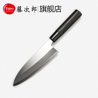 藤次郎 TOJIRO F-380 V银钢三德刀 黑色