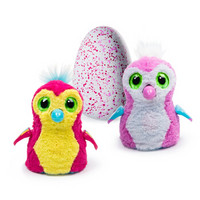 HATCHIMALS 哈驰魔法蛋 19100-B 电子孵化宠物 毛绒玩具 粉色/玫红