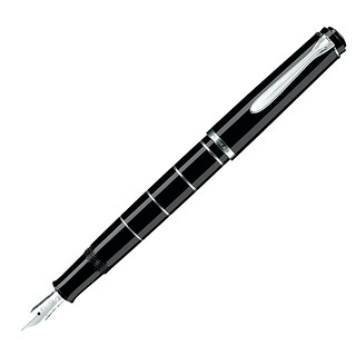 Pelikan 百利金 M215 特别版钢笔 黑色银环 0.5mm