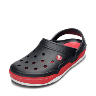 crocs 卡骆驰 14300 中性沙滩洞洞鞋 黑/红 M7/W9