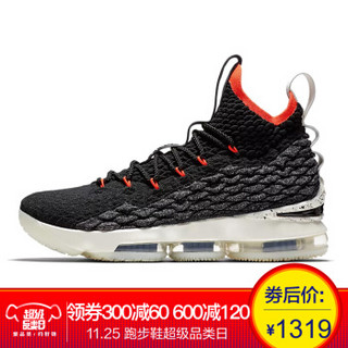 NIKE 耐克 LEBRON XV EP 897649 男子运动篮球鞋 黑/帆白/亮深红 40.5