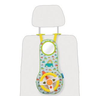 TAF TOYS 儿童方向盘玩具 安全座椅搭档 可发声发光 模拟驾驶