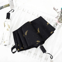 简忆 黑胶防晒防紫外线遮阳小黑伞