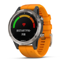 品质好东西、历史低价：GARMIN 佳明 GARMIN 佳明 Fenix5 Plus 智能户外运动手表 钛合金闪耀橘