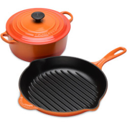 Le Creuset 酷彩 铸铁珐琅锅 20cm + 铸铁平底煎锅 26cm