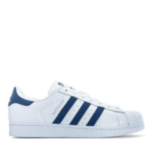 adidas 阿迪达斯 Superstar 男士贝壳头板鞋 White Navy UK3.5