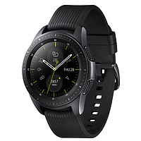 SAMSUNG 三星 Galaxy Watch BT版 智能手表 42mm 午夜黑 黑色硅胶表带 4GB（ECG、GPS、扬声器、温度计）