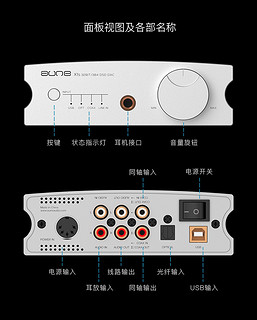 aune 奥莱尔 X1S dac耳放一体机（白色）  USB声卡 DSD十周年版