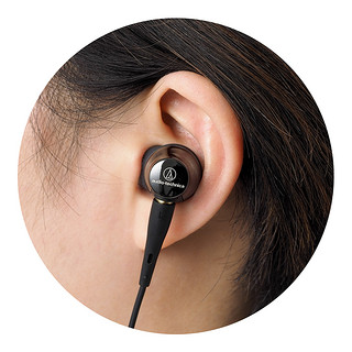 audio-technica 铁三角 ATH-CKR100iS 入耳式有线耳机 黑色