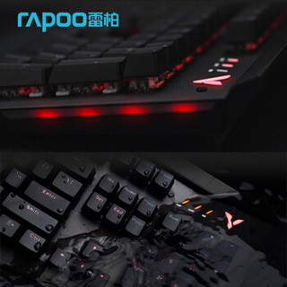 RAPOO 雷柏 V780 防水游戏机械键盘 (光轴、黑色、有线、单色背光、104键)