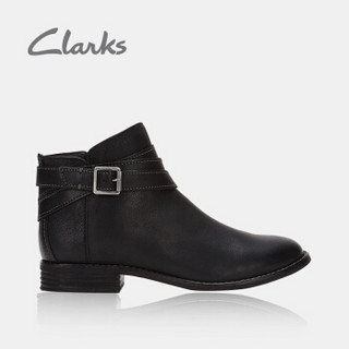 Clarks 女士英伦范休闲短靴 黑色 35.5