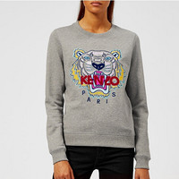 KENZO Embroidered Tiger   女士虎头印花卫衣 