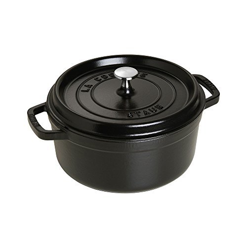 中亚Prime会员：STAUB 圆形铸铁炖锅 24cm 3.8L 黑色哑光