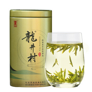 贡牌 2021新茶上市  绿茶明前特级龙井茶铁罐80g【京东定制款】