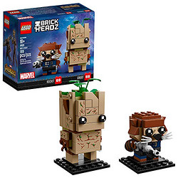 LEGO BrickHeadz Groot & Rocket Building Kit, Multicolor方头仔系列