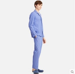 UNIQLO 优衣库 412630 男士长袖睡衣套装