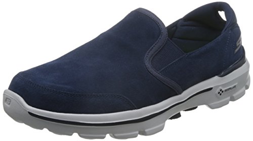 SKECHERS 斯凯奇 54071 GO WALK 3系列 男士生活休闲鞋 海军蓝色/灰色 43.5