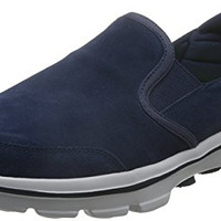 SKECHERS 斯凯奇 54071 GO WALK 3系列 男士生活休闲鞋 海军蓝色/灰色 43.5