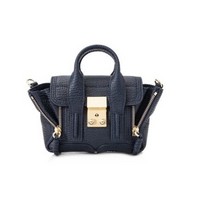 3.1 Phillip Lim Pashli Nano系列 女士真皮中号手提包 深蓝色