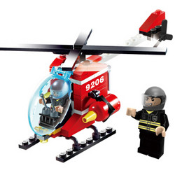 GUDI 古迪 9206 儿童积木拼装玩具 消防直升机