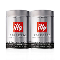 考拉海购黑卡会员：illy 意利 深度烘焙浓缩咖啡粉 250g*2罐 *5件