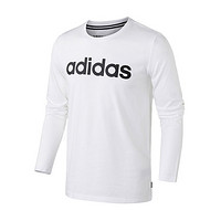 adidas 阿迪达斯 DM4280 男士运动休闲长袖T恤 白色