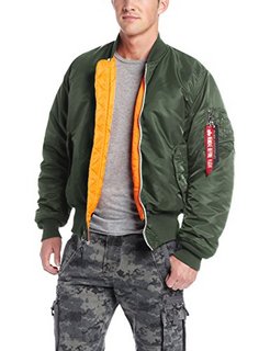 ALPHA INDUSTRIES 阿尔法工业 男士飞行员夹克 灰绿色 XXL