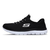 SKECHERS 斯凯奇 女鞋一脚蹬懒人鞋户外跑步运动鞋BKW5