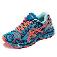 ASICS 亚瑟士 T6D9N-3906 GEL-NIMBUS 18 NYC 女士休闲跑鞋(蓝色/珊瑚色)