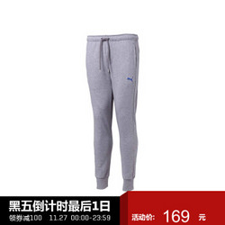 PUMA彪马官方 男子抽绳针织长裤 Sports Logo 590336 灰色 32 XL