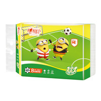 心相印 小黄人足球版限量版抽纸 3层 *130抽*8包