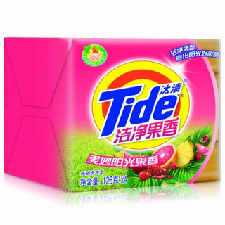 Tide 汰渍 洗衣皂 126g*4 洁净果香  