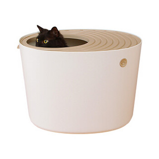 爱丽思 IRIS 猫厕所 蜗居式猫砂盆PUNT530白