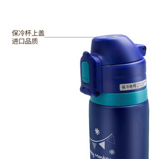 象印（ZOJIRUSHI)520ml儿童吸管杯不锈钢保冷水杯水壶水杯子SD-CAE50-AA蓝色