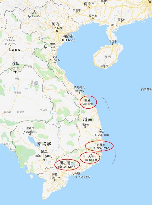 小编将更新越南酒店热销榜单,一起来看一下(小编贴心附上越南地图