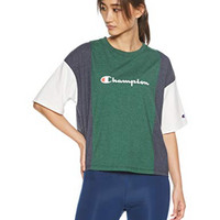  Champion CW-NS314 日版 女士撞色T恤 (绿色)