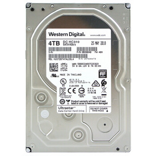 Western Digital 西部数据 Ultrastar DC HC310系列 3.5英寸 企业级机械硬盘 4TB HUS726T4TALE6L4 (7200rpm)