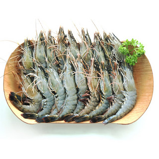 巨型黑虎虾 去冰净重1kg 13-15只/盒 礼品 火锅食材