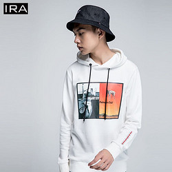 IRA 005 男装秋季新品潮牌男士连帽运动衫时尚休闲简约宽松套头衫