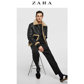 ZARA 男士抓绒翻领双面夹克外套